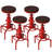 Set Industrial Bar Stools Vintage Counter Stool For Kitchen Island Farmhouse Breakfast Dining Chair 24.01-29.92Inch Height Adjustable Fire Hydrant Design (Copper)-1830187802-1818652456
