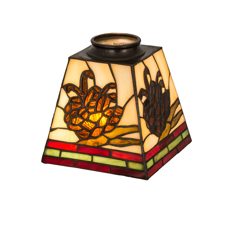 5" Square Pinecone Mission Shade