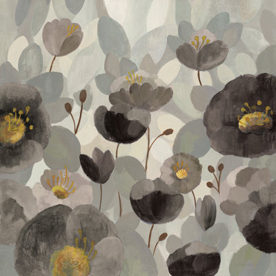 «Morning Bloom Greige» par Silvia Vassileva, peinture sur toile tendue