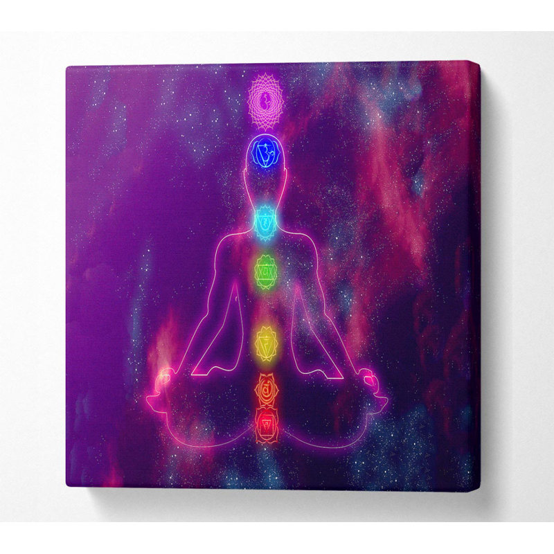Chakra Meditation Colours 3 - Wrapped Canvas Print, 101.6cm H x 101.6cm W x 10cm D