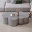 Table basse de 41,3 po en forme de nuage en acier inoxydable pour le salon