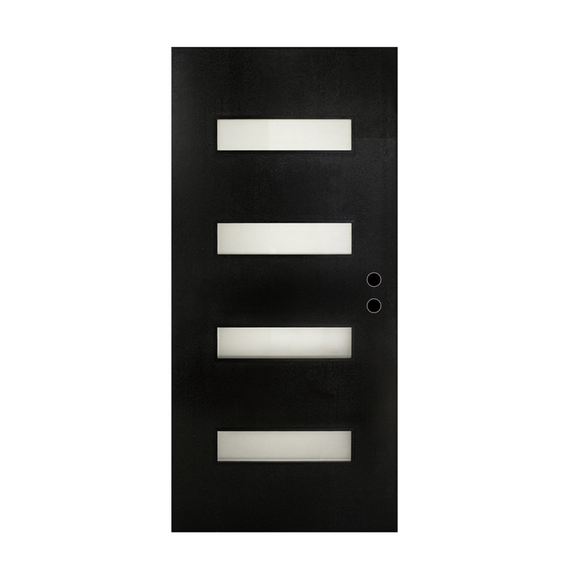 36 po X 80 po Dalle de porte extérieure en fibre de verre noire - ouverture vers la gauche, Gauche