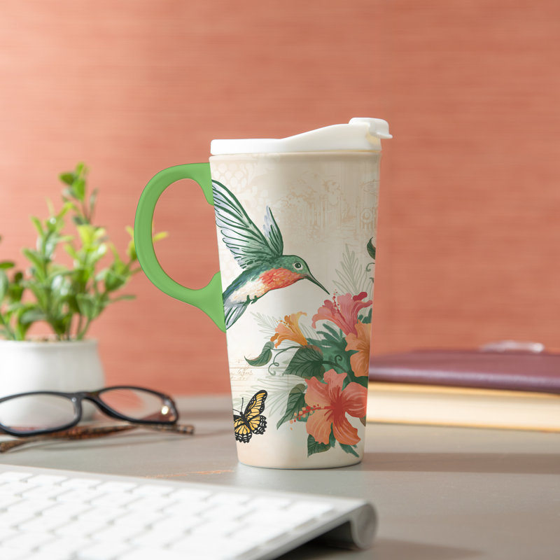 Hummingbird Ceramic Perfect Cup, 17oz, Gift Box