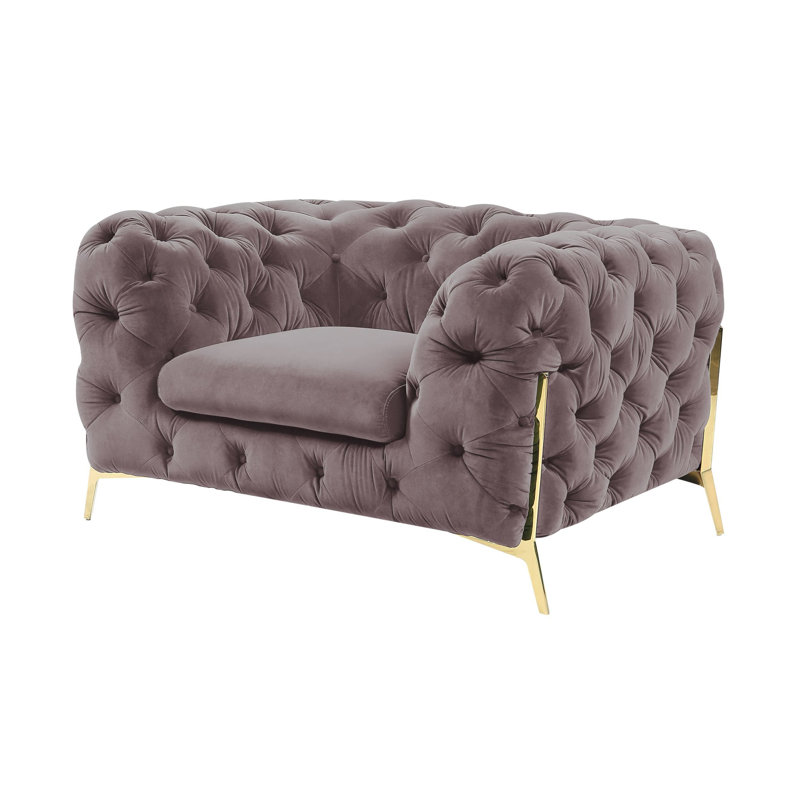 Anika Velvet Armchair, Silver Velvet