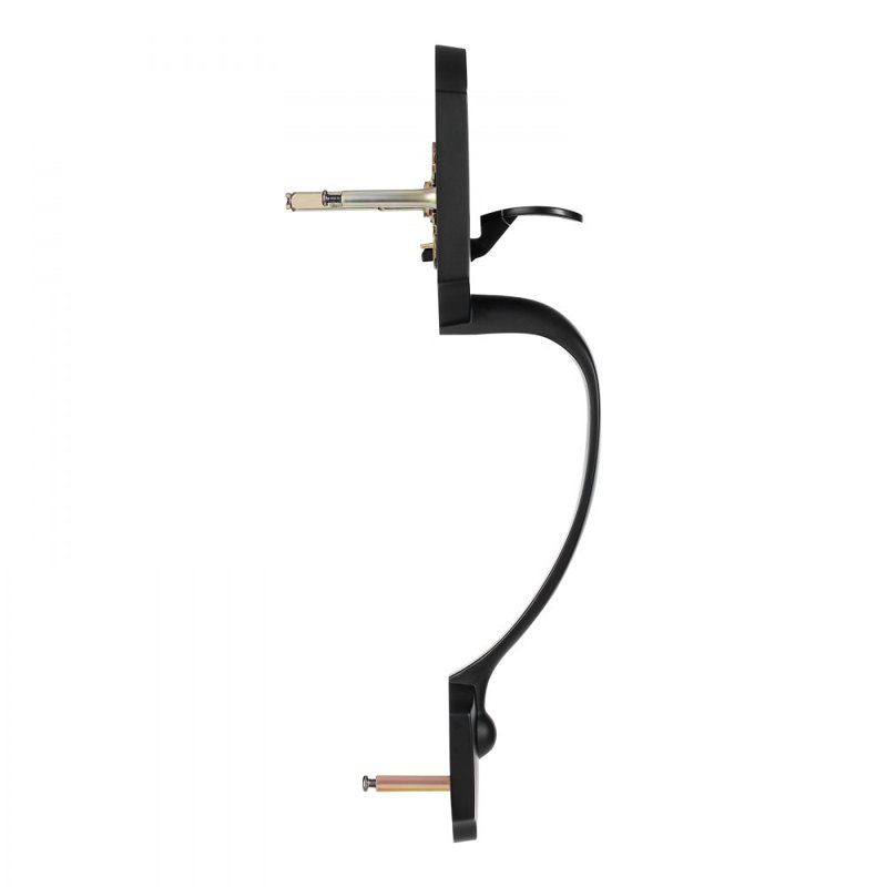 Ensemble de poignée de porte avant et pêne dormant, ensemble de serrure de porte avant avec bouton intérieur, poignée de cylindre simple à espacement des trous réglable, pour entrée pour droitier et gaucher et porte avant