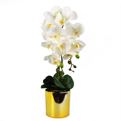 Plastic, Silk Artificial Arrangement in Pot