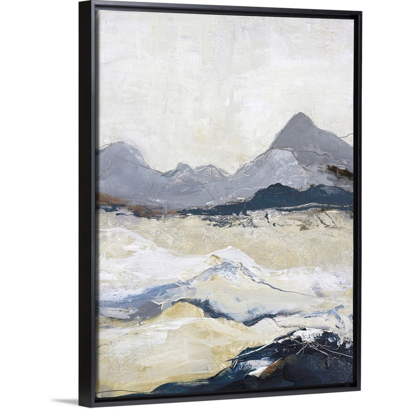 «Out Line 2», reproduction d'art, H 26 po x l 20 po x P 1,75 po, Toile avec cadre noir