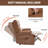 Manual Recliner Chair In Faux Leather For Living Room With Heavy Duty Motion Mechanism, 8 Vibrating Nodes And 3 Massage Modes.-1336211583