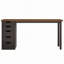 Bureau d'ordinateur 47 po avec 5 tiroirs, armoire réversible et bureau à domicile noir avec rangement