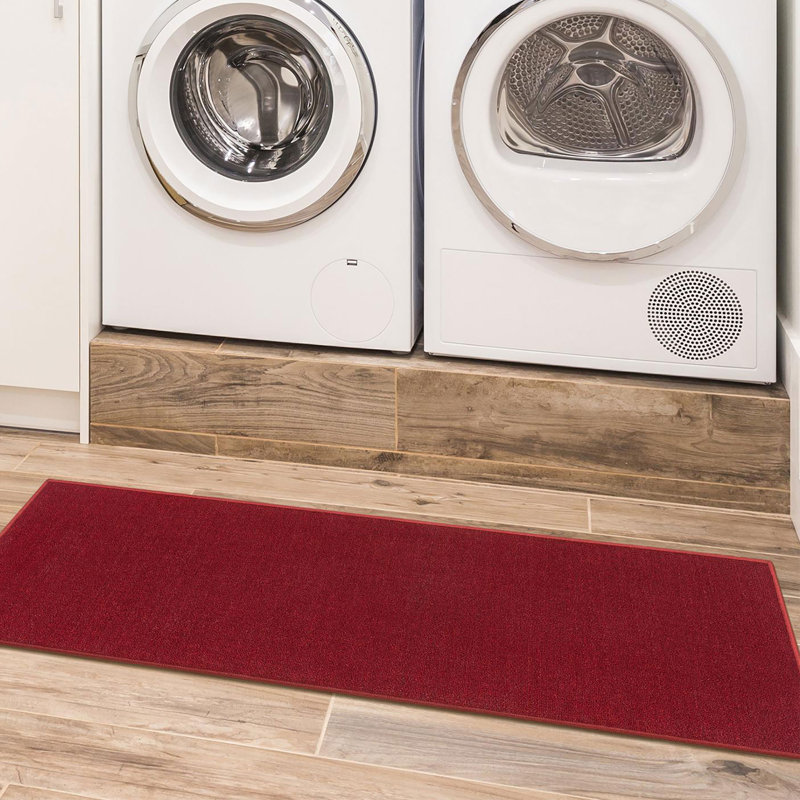 Ottohome Red Runner Rug, Runner 1'10" x 6', Red
