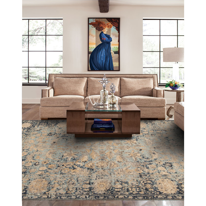 Shangri-La Hand Knotted Wool Indoor Rug, Rectangle 9' x 12'