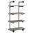 Black And Grey Driftwood Metal 24-Inch Wall Shelf-125336506