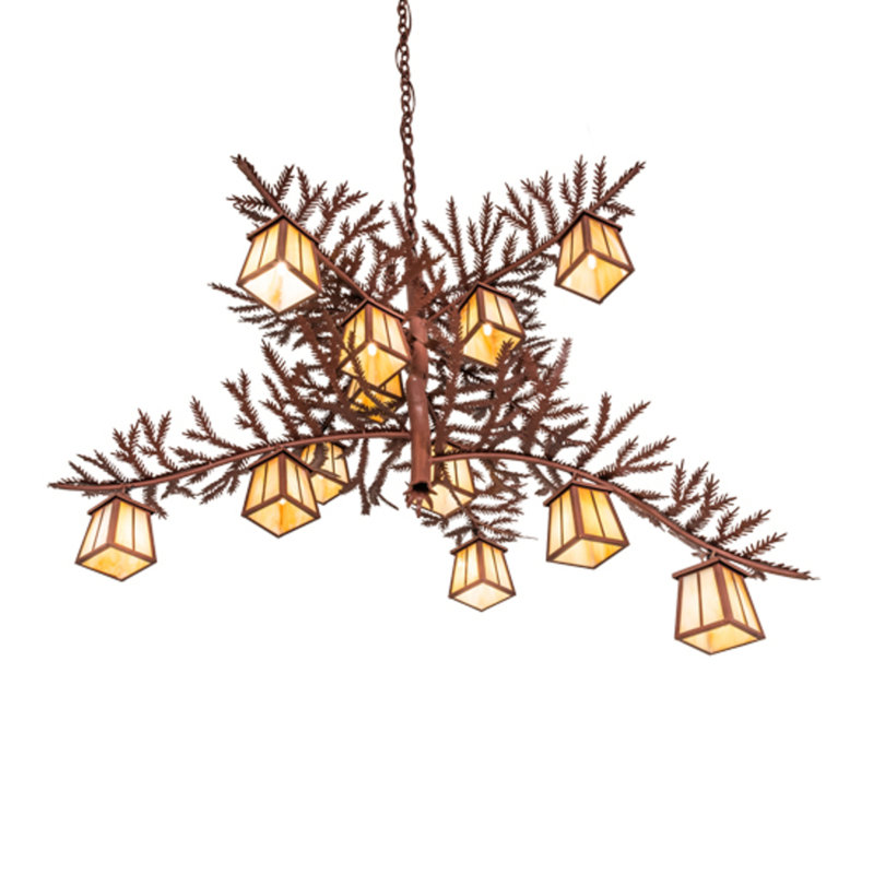 Pine Branch 12 - Light Chandelier