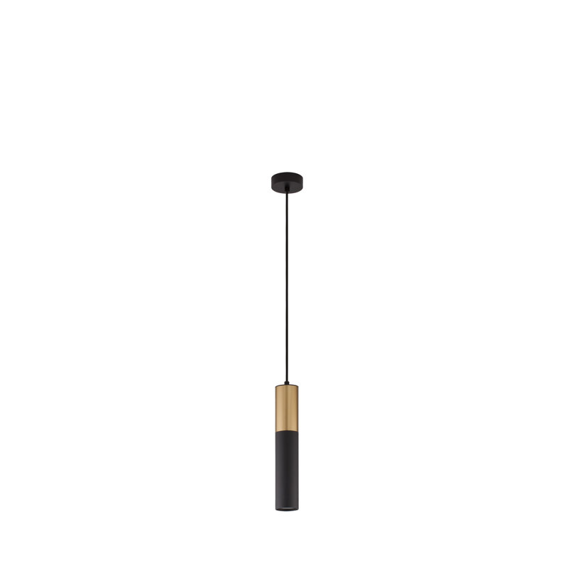 POGNO 1 - Light Black/Gold Cylinder Pendant