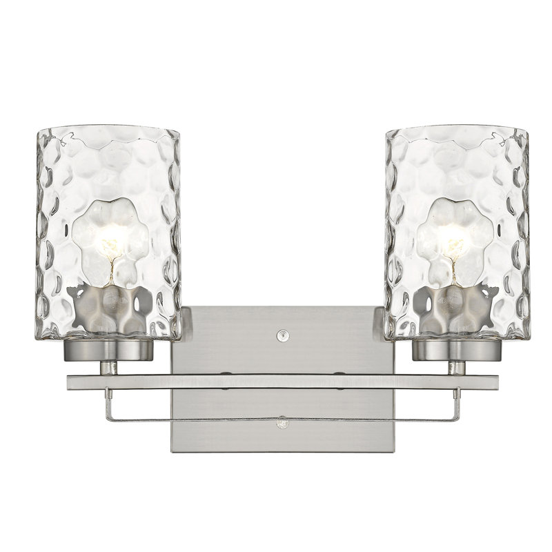 Éclairage pour meuble-lavabo à intensité variable à 2 lumières, Nickel satiné