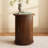 Adalia 17.7" Fluted Round End Table With Tambour Sliding Door-1590705145