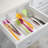 iDesign Linus Adjustable Drawer Dividers, Pack of 2, Clear