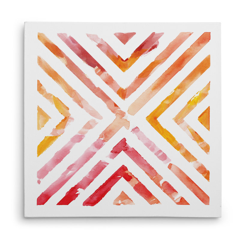 Linear Kaleidoscope III Acrylique, reproduction sur toile, H 16 po x l 16 po x P 1,5 po