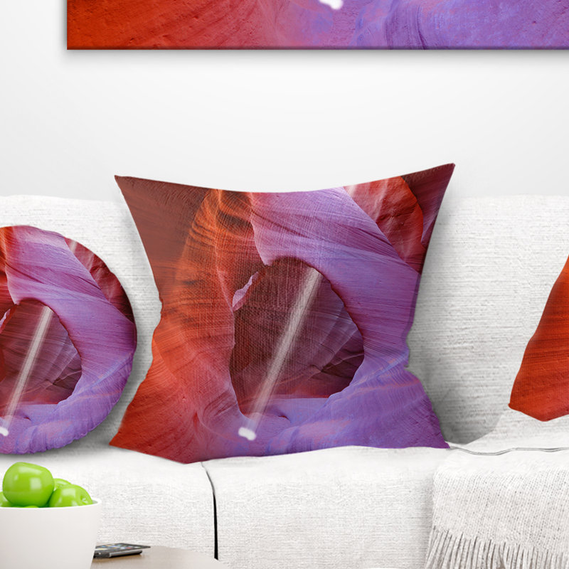 Housse et insert de coussin carré Schafer Landscape Antelope Canyon, 18 po x 18 po, Coussin décoratif