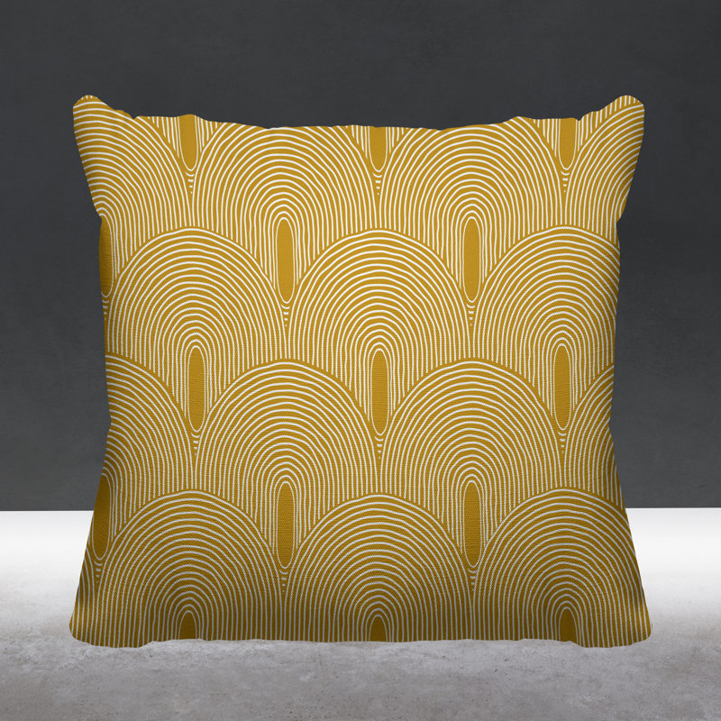 Coussin Limpo, L 17 po x H 17 po, Jaune