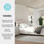 Martha Stewart Amelia Upholstered Platform Bed With Curved Headboard-97967491-97967493