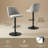 New upgraded backrest Swivel Upholstered Adjustable Height Counter & Bar Stool With Footrest-620830779