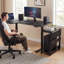 Chariot d'ordinateur à hauteur ajustable pour PC, table d'appoint avec roulettes, support à 2 niveaux-118662921