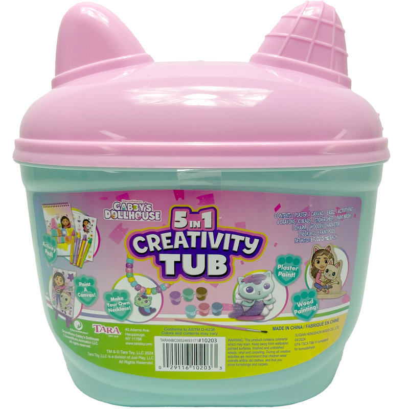 5-en-1: Baignoire de créativité - Maison de poupée Gabby