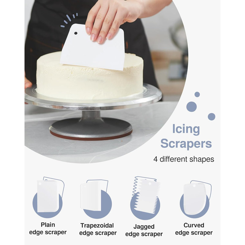 Plateau à gâteau, support à gâteau en alliage d'aluminium 12 po