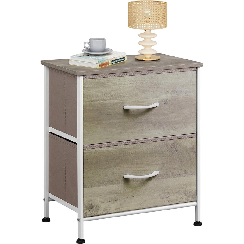 Table de chevet Aimy, Chêne gris-beige