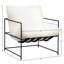  Chaise d'appoint de style hamac en fer noir avec coussin-124176184-124176185