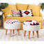 Parrottsville 46cm Wide Round Abstract Footstool Ottoman