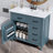 Kestrel 36-Inch Freestanding Bathroom Vanity with Ceramic Sink Top and Solid Poplar Wood Frame-123817868