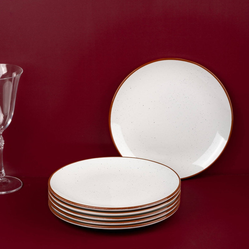 Assiette ronde sans rebord en porcelaine de qualité supérieure Terra Arena, 12,2 po x 12,2 po x 1,3 po