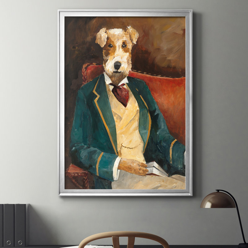 " Edar Allen Paw ", Silver, 18.5" H x 24.5" W x 1.5" D
