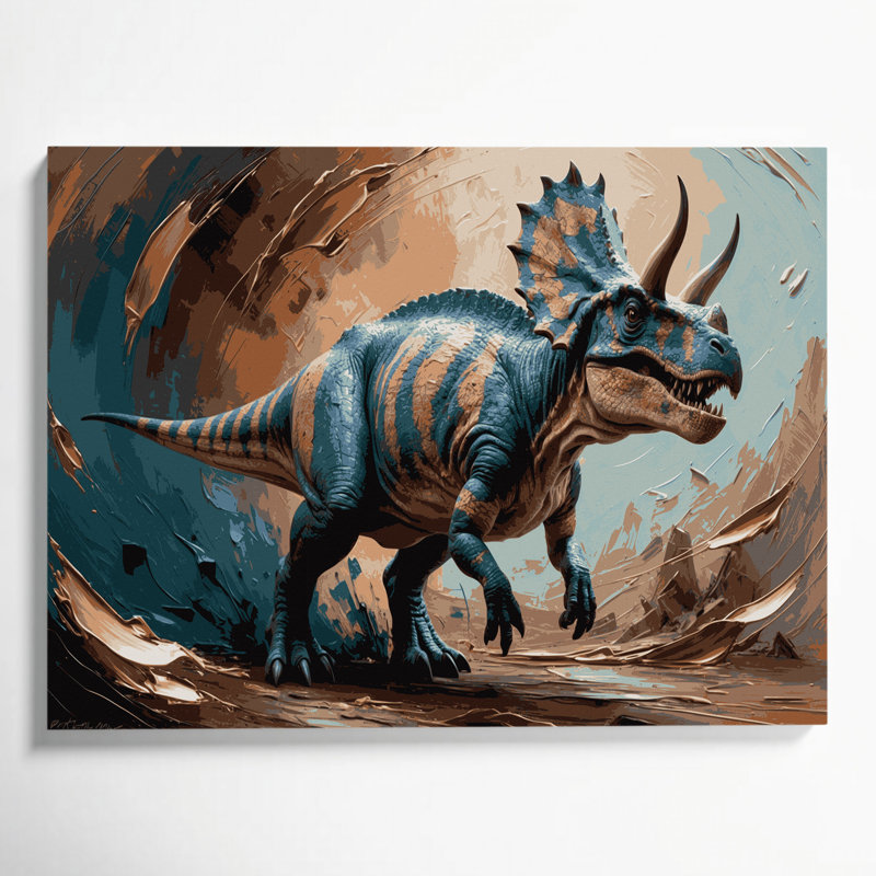 Art mural sur toile de dinosaure, H 20 po x l 30 po