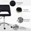 Fauteuil de bureau pivotant sans accoudoirs,-1651654115