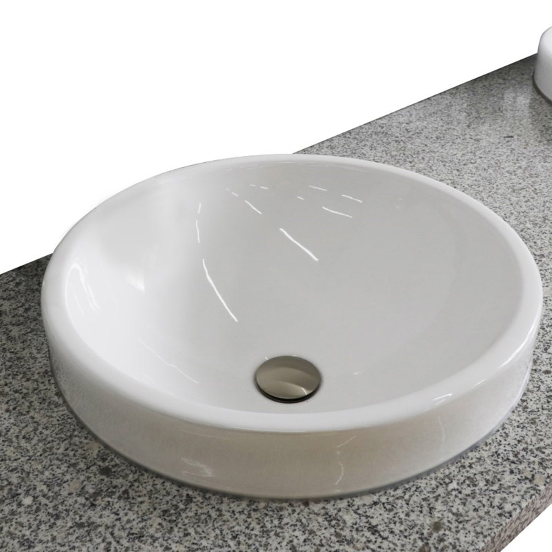 Plateau de meuble-lavabo double 61 "avec lavabo, Granite