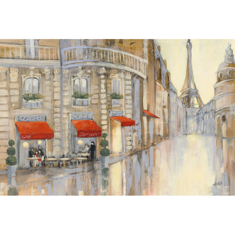 " Touring Paris " by Julia Purinton, 8" H x 12" W, No, Wrapped Canvas