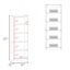 Ensemble de bibliothèque 3 pièces H 71,1 "avec tablettes ouvertes
