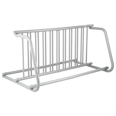 10 Holders Floor Bike Rack, 59" Length All-Steel Grid Bike Rack, 10-Bike Capacity Dual-Side Storage Stand For Garages Streets Yards Bike Events