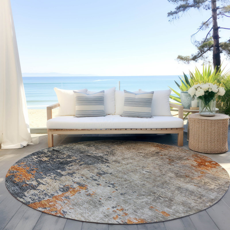 Tapis kaki intérieur / extérieur lavable à la machine Cicel ACN1212, Rond 8 pi