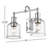 Regenia 2-Light Dimmable Vanity Light -65803188