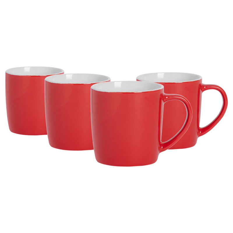Argon Tableware - Coloured Coffee Mugs, Red