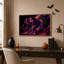 Impression sur toile mauve et orange-1473869743