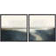 Ensemble de 2 paysages encadrés sur toile marine et gris marine-97923465-97923466