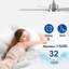 Élégant ventilateur de plafond à fixation verticale avec lumière DEL, moteur réversible et télécommande-1620592984-1620592985-1620592991