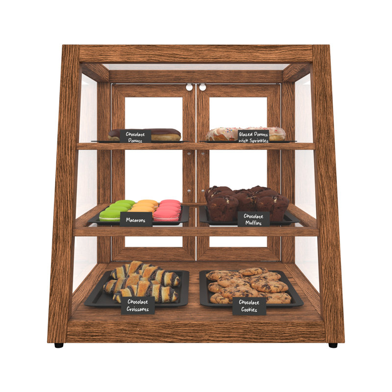 21 po Vitrine inclinée Artisan, Brun
