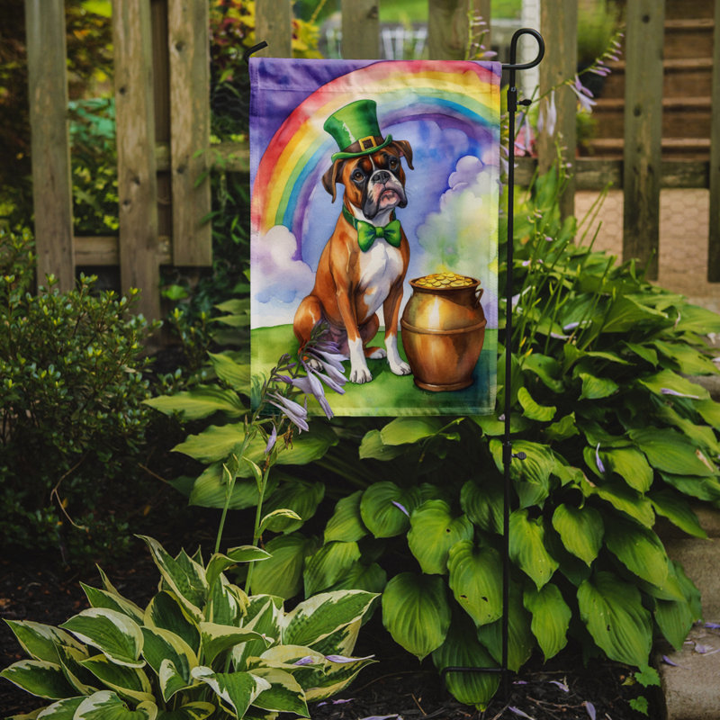 Drapeau de jardin double face en polyester H 15,5 po x l 11,25 po St Patrick's Day