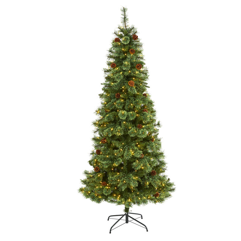 Lighted Artificial Christmas Tree, 7' H